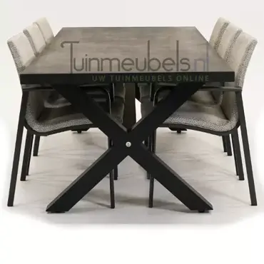 Tuinstoel Anzio dining soft grey met braga tafel 240 cm, tuinmeubels.nl, foto 3