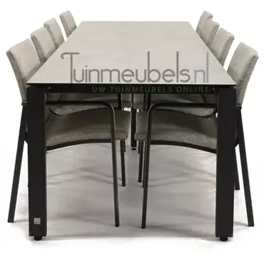 Tuinstoel Anzio dining Soft grey met GOA HPL 280 cm licht grijs, tuinmeubels.nl, foto 3