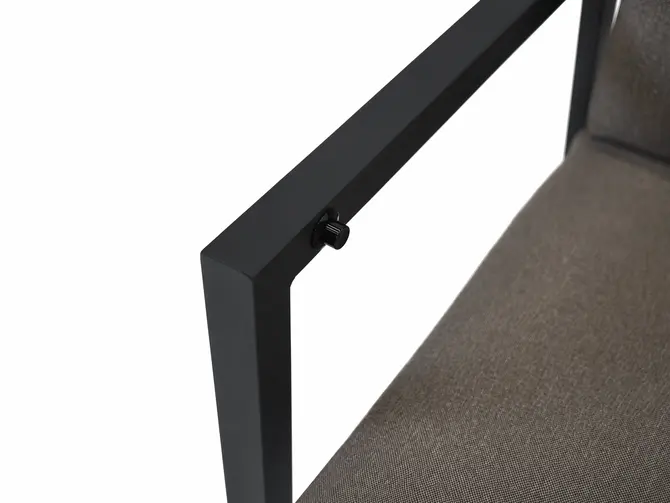 Donna verstelbare stoel met kussen alu arm detail knop, Vita, tuincentrumoutlet.com