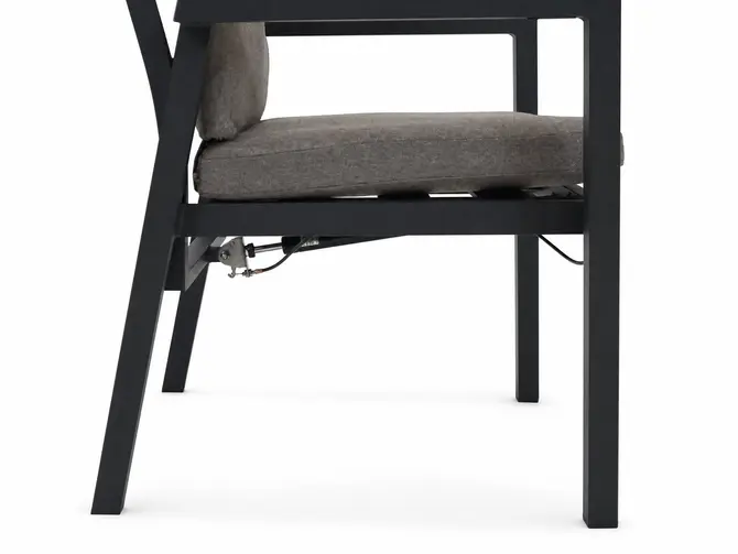 Donna verstelbare stoel met kussen alu arm detail poten, Vita, tuincentrumoutlet.com
