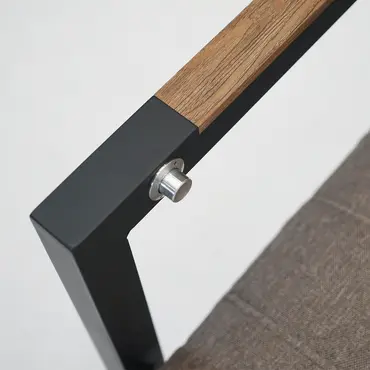 Donna verstelbare stoel met kussen woodlook arm, Sens-line, Tuincentrumoutlet.com