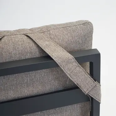 Donna verstelbare stoel met kussen woodlook arm, Sens-line, Tuincentrumoutlet.com