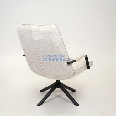 Draaifauteuil Hidde met arm in bouclé naturel detail, Kolony, tuincentrumoutlet