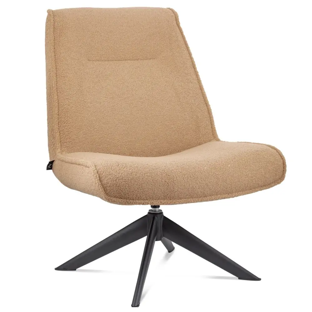 Draaifauteuil Jordy zonder arm teddy camel