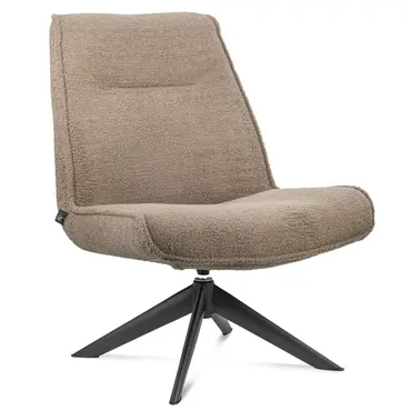 Draaifauteuil Jordy zonder arm teddy dark brown