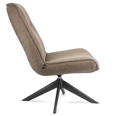 Draaifauteuil Jordy zonder arm teddy dark brown zij, Kolony, tuincentrumoutlet