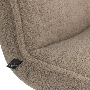 Draaifauteuil Jordy zonder arm teddy dark brown detail, Kolony, tuincentrumoutlet