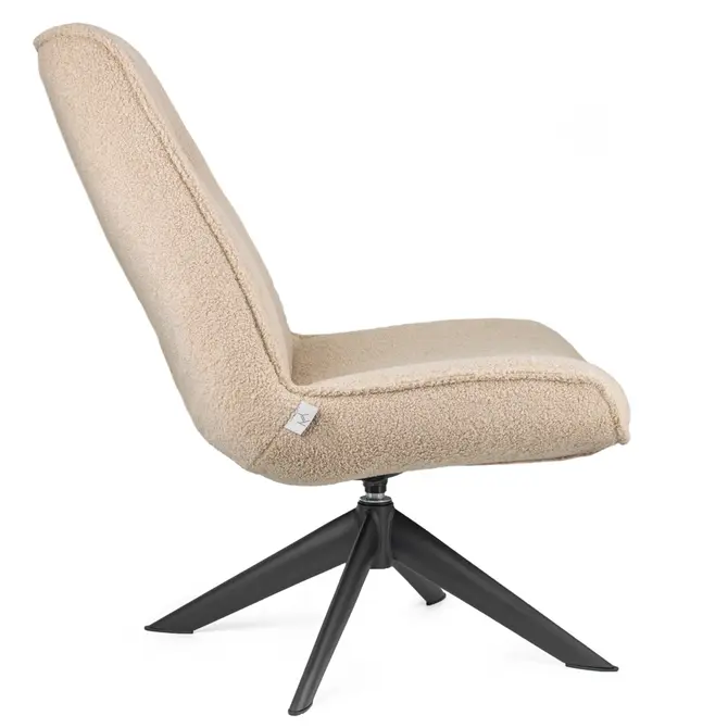 Draaifauteuil Jordy zonder arm teddy taupe zij, Kolony, tuincentrumoutlet