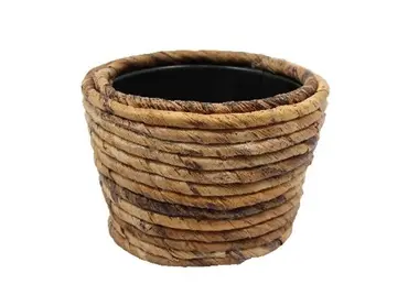 Drypot abaca d26h18cm bruin, Van der Leeden, tuincentrumoutlet.com