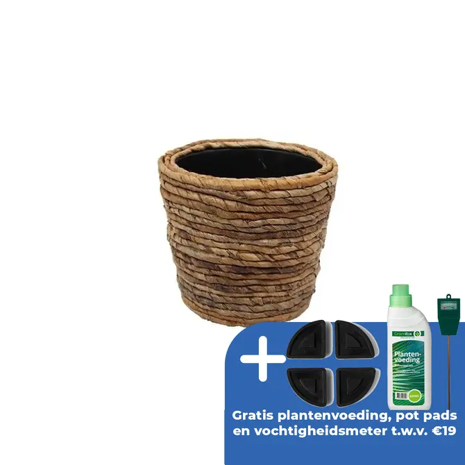 Drypot abaca d33h28cm bruin - afbeelding 1
