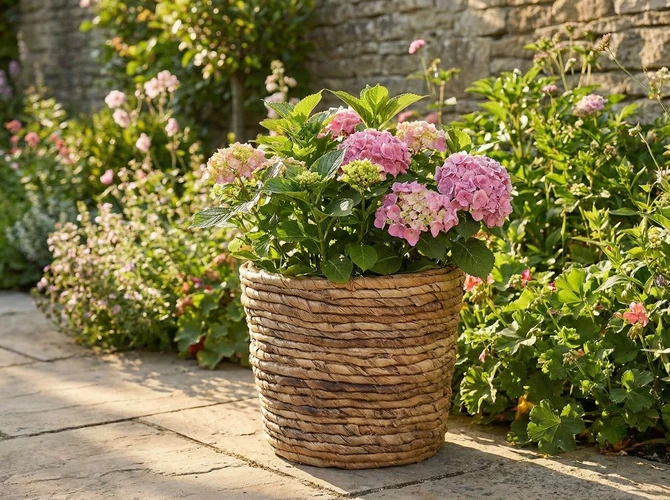 Drypot abaca d33h28cm bruin - afbeelding 2