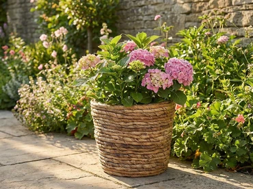 Drypot abaca d33h28cm bruin - afbeelding 2