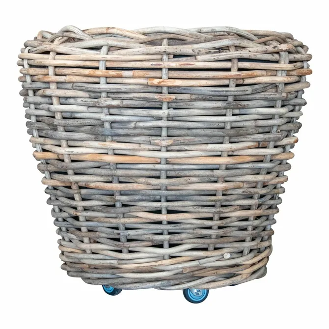 Drypot op wielen d58h51cm grijs, van der leeden, tuincentrumoutlet