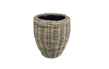 Drypot rotan d40h46cm grijs