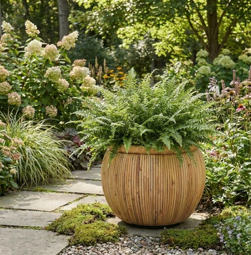 Drypot rotan d48h39cm blond - afbeelding 2