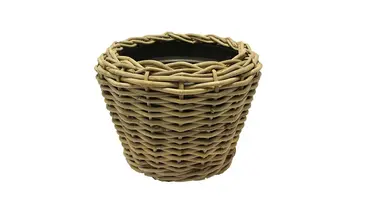 Drypot rotan d68h52cm grijs, Van der Leeden, tuincentrumoutlet