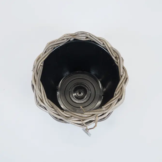 Drypot Rotan Grijs d24h18cm - afbeelding 2