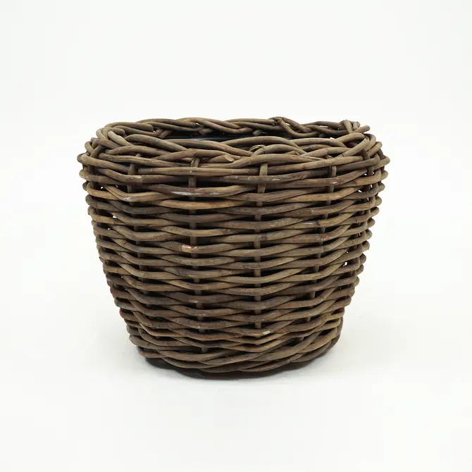 Drypot rotan rond d83h61cm grijs, Van der Leeden, tuincentrumoutlet