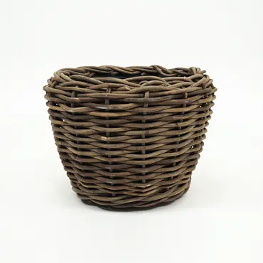 Drypot rotan rond d83h61cm grijs, Van der Leeden, tuincentrumoutlet