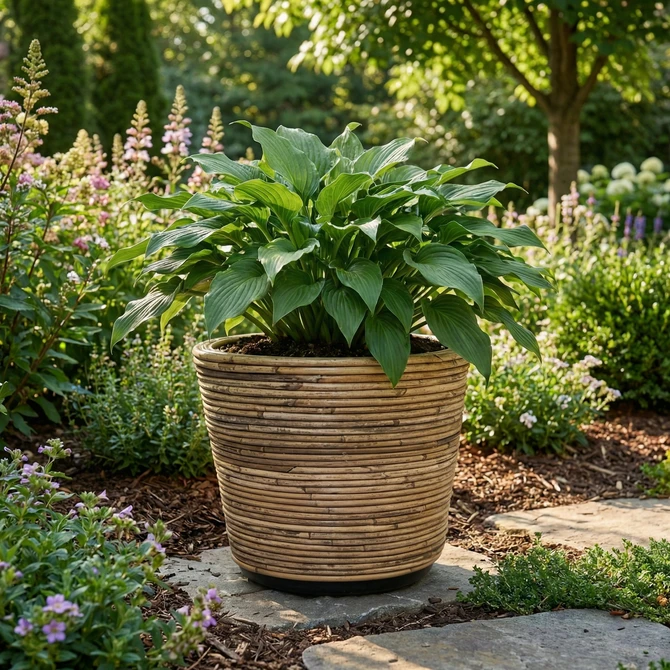 Drypot rotan streep d35h30cm - afbeelding 5