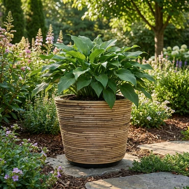 Drypot rotan streep d35h30cm - afbeelding 5