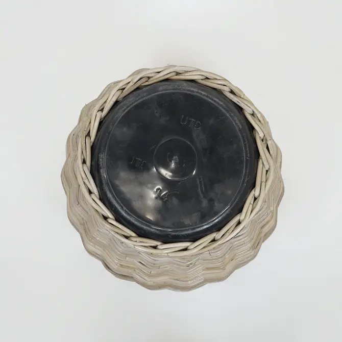 Drypot rotan vaas d48h62cm grijs - afbeelding 3