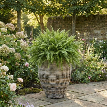 Drypot rotan vaas d48h62cm grijs - afbeelding 7