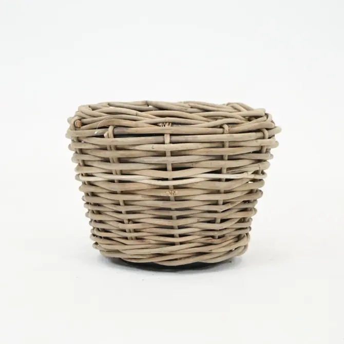 Drypot Sawah Extra Dik Rotan Bruin d47h35cm, Van der Leeden, tuincentrumoutlet.com
