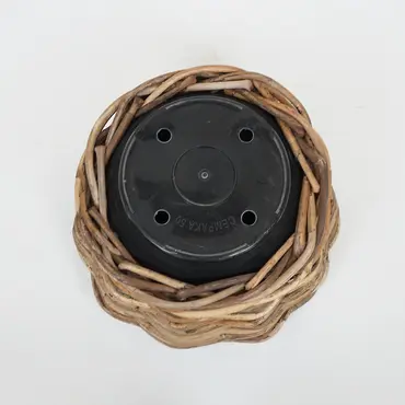 Drypot Sawah Extra Dik Rotan Bruin d57h43cm - afbeelding 3