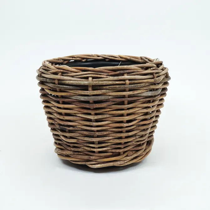 Drypot Sawah Extra Dik Rotan Bruin d68h52cm - afbeelding 1