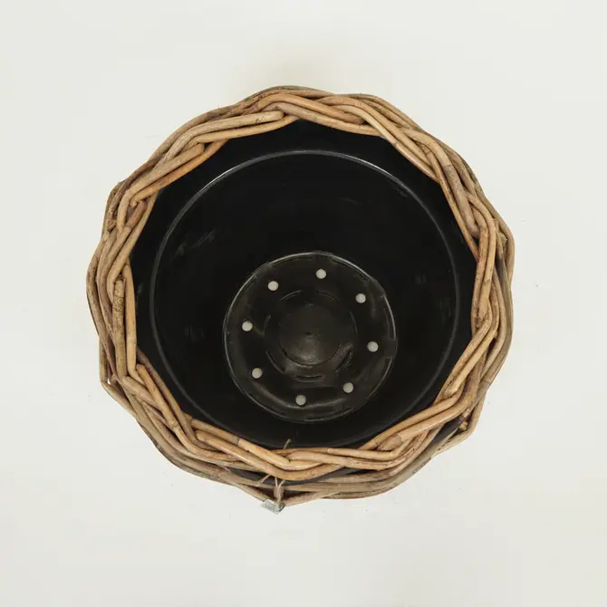 Drypot Sawah Extra Dik Rotan Bruin d68h52cm - afbeelding 2