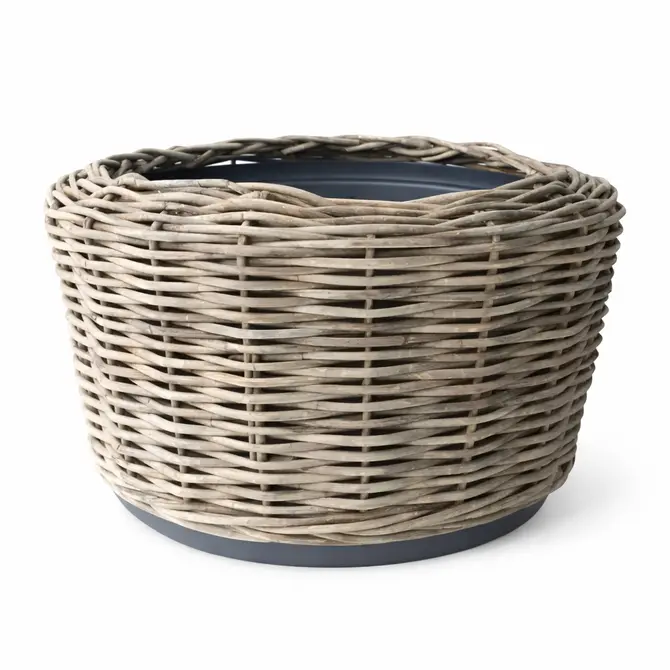 Drypot Sawah Jumbo Extra Dik Rotan Grijs d100h70cm, Van der Leeden, tuincentrumoutlet.com