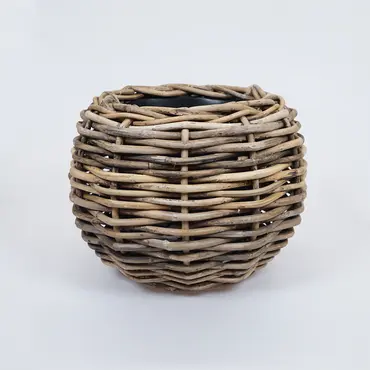 Drypot Tina Extra Dik Rotan Bruin d48h36cm