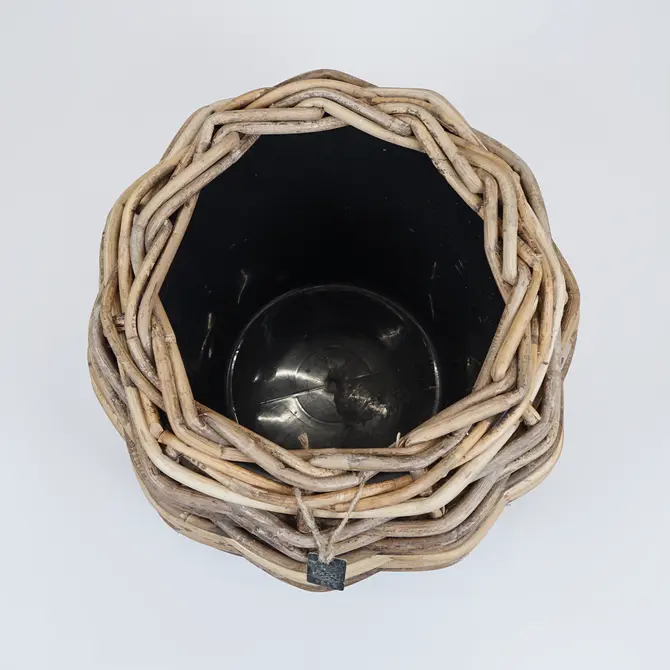 Drypot Tina Extra Dik Rotan Bruin d48h36cm - afbeelding 2