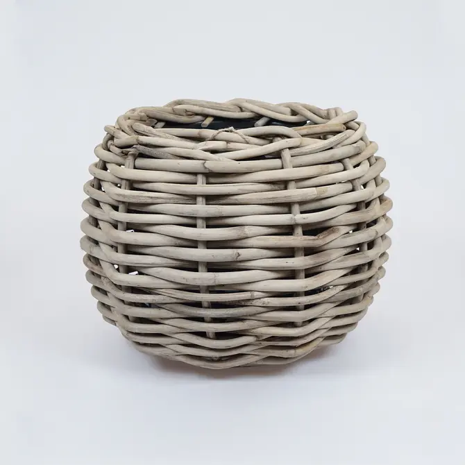 Drypot Tina Extra Dik Rotan Grijs d48h36cm - afbeelding 1