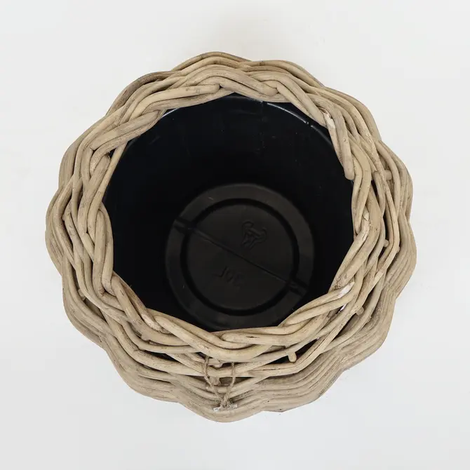 Drypot Tina Extra Dik Rotan Grijs d58h47cm - afbeelding 2