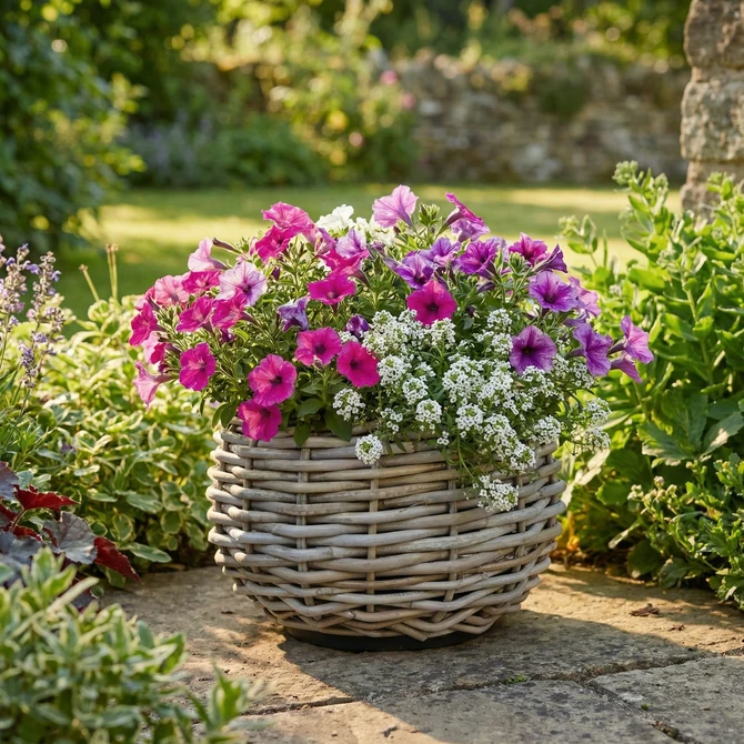 Drypot tina rotan d29h19cm grijs - afbeelding 5