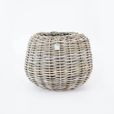 Drypot tina rotan d45h34cm bruin, Van der Leeden, tuincentrumoutlet.com
