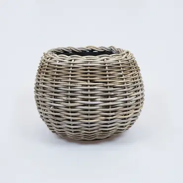 Drypot tina rotan d45h34cm bruin, Van der Leeden, tuincentrumoutlet.com