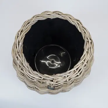 Drypot tina rotan d45h34cm bruin - afbeelding 2