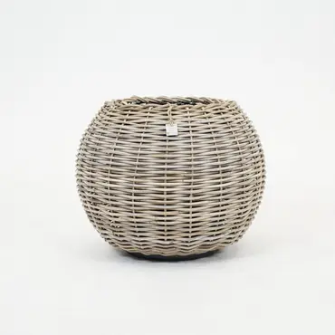 Drypot tina rotan d55h44cm bruin, Van der Leeden, tuincentrumoutlet.com