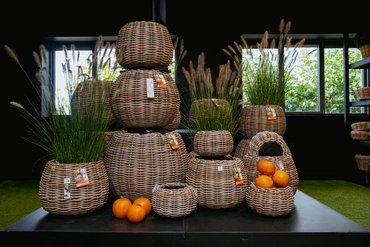 Drypot tina rotan d55h44cm bruin - afbeelding 7