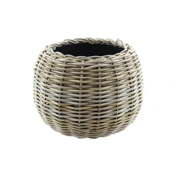Drypot tina rotan d55h44cm bruin, Van der Leeden, tuincentrumoutlet.com