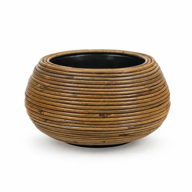 Drypot tina streep d30h18cm grijs, Van der Leeden, Tuincentrumoutlet.com