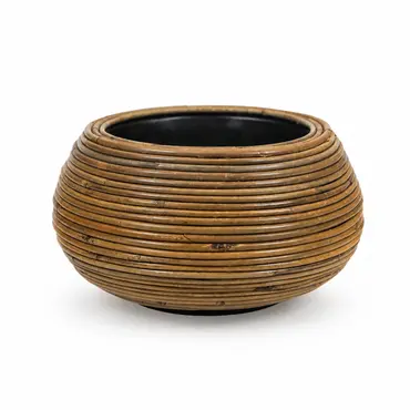 Drypot tina streep d30h18cm grijs, Van der Leeden, Tuincentrumoutlet.com