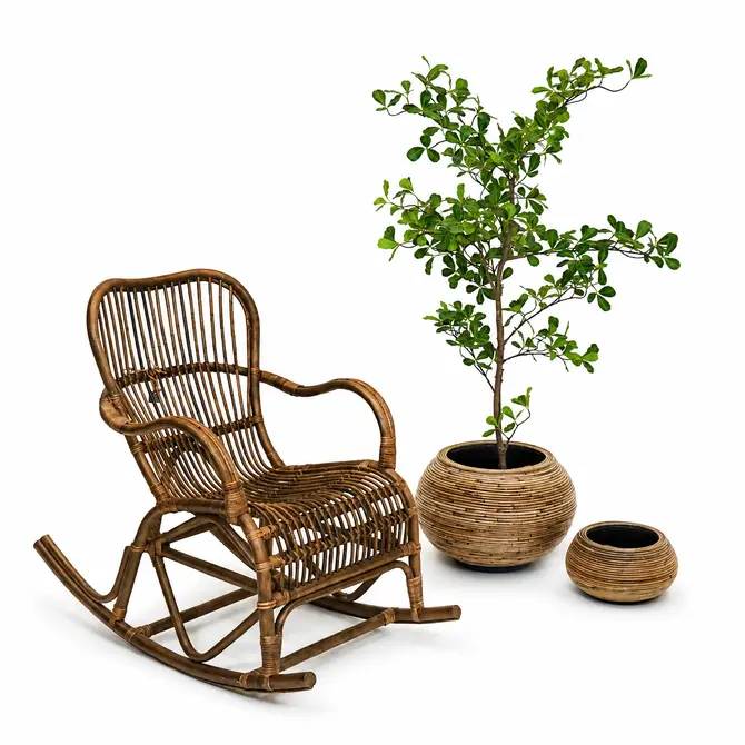 Drypot tina streep d30h18cm grijs sfeervol, Van der Leeden, Tuincentrumoutlet.com
