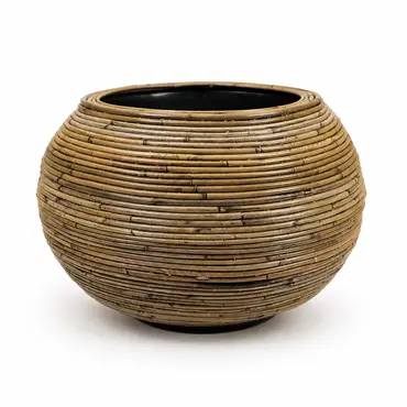 Drypot tina streep d45h34cm grijs, Van der Leeden, Tuincentrumoutlet.com