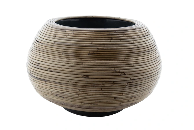 Drypot tina streep d45h34cm grijs