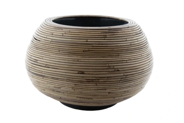 Drypot tina streep d45h34cm grijs