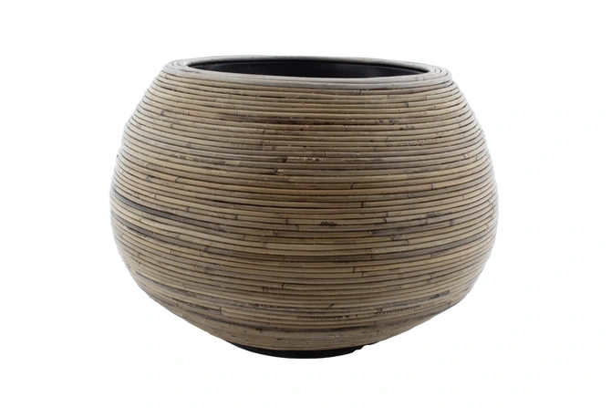 Drypot tina streep d57h44cm grijs